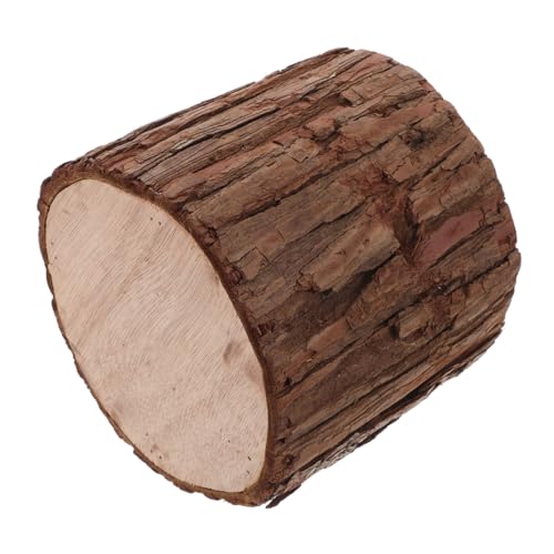 OHPHCALL Realistic Wood Stump Centerpiece Artificial Tree Trunk Votive Holder