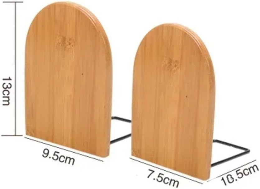 Bookend Support Book Ends for Shelves, Non-Slip Bookends, Heavy Duty Bookend Support for Books and Movies Bookends(Large)
