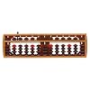 Portable Japanese 13 Digits Column Abacus Soroban Caculating School F Abacus for Kids Math for 6 Years Workbook, Brown Beads
