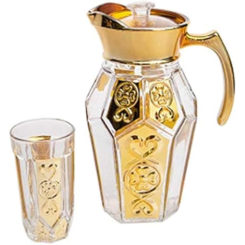 Glass teapot Water Bottle Classical Kettle Juice Bottle for Infusion of Water Milk Juice Iced Tea Lemonade and Aroma Drinks Tea Set Cover
