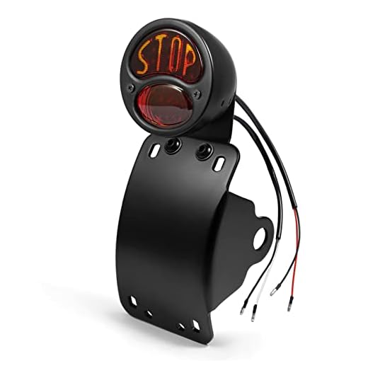 Amazicha 3/4" Motorcycle LED Tail Brake Light with Bracket, IP67 Waterproof Motorcycle Side Mount License Plate Rear Light Compatible for Harley Sporster Bobber Chopper Yamaha Suzuki Honda Kawasaki