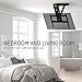 BAOSHISHAN Ceiling TV Mount for 32''-65'' Screens, Electric Ceiling Mount for TV, Flip Down Motorized Mount TV Hanging Bracket with Remote Control VESA 200x200/600x400mm Compatible