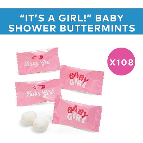 Its A Girl! Buttermint (108 pieces) Baby Shower and Gender Reveal Candy - image 2