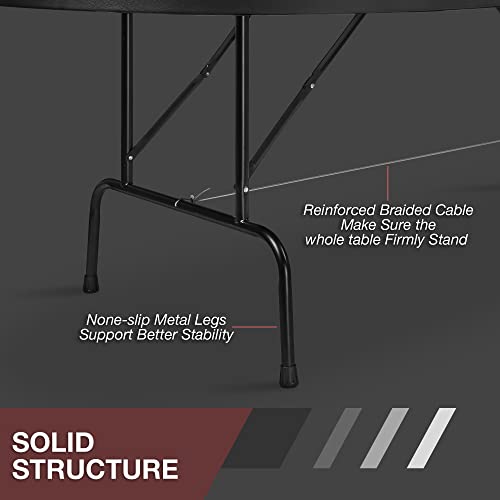 Luckyermore Poker Table 91” Extra Large 10 Players Folding Poker Table, Casino Poker Table Texas Holdem Poker Table, 10 Cup Holders & Padded Rails (91”X48”X31”) #TOP4