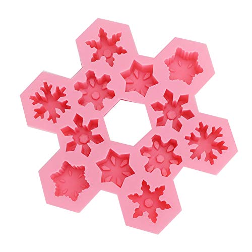 Stampo per ghiaccio- Forma di fiocco di neve adorabile Stampo per cubetti di ghiaccio Fai-da-te Creatore di gelato Strumento di fabbricazione Impilabile Lavabile in lavastoviglie Sicuro per la casa