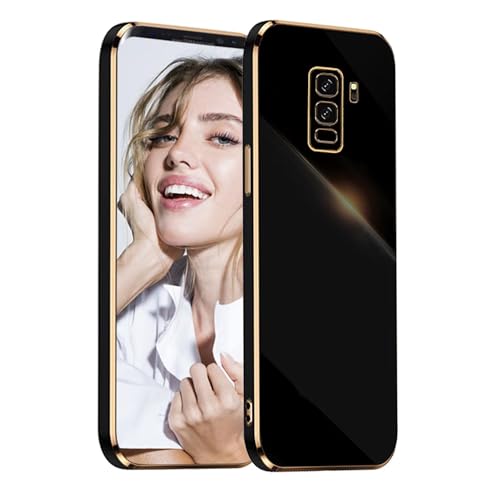 POUHYE Cover per Samsung Galaxy S9 Plus / S9+ Custodia Originale, Sottile Morbido Silicone Cover con Protezione Fotocamera, TPU Antiurto Protezione Case per Samsung Galaxy S9 Plus / S9+ Nero