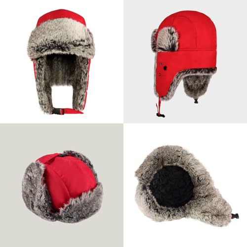 Image of Winter Trapper Ushanka Hat, Aviator Hat, Ear Flaps, Men Women