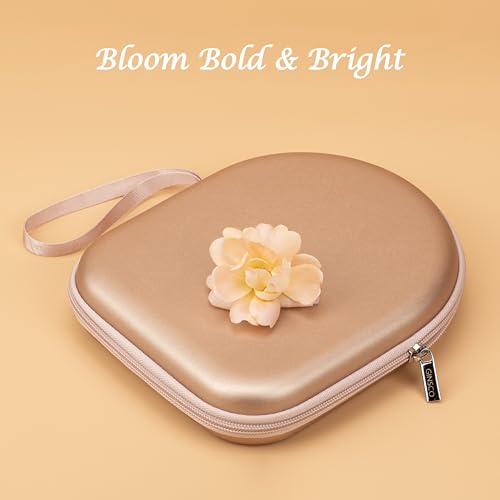 Image of Ginsco Case Compatible with JBL Tune 510BT /520BT /500BT /Junior 320, with Sony WH-CH520 /510, Ultra-Slim Hard Shell Waterproof Headphone Case for On Ear Headphones (Rose Gold)