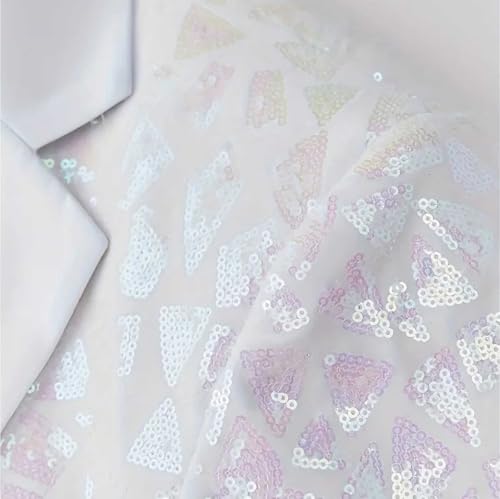 Mens Sequin Tuxedo Jacket Slim Fit Shawl Lapel Long Sleeve Blazer One Button Shiny Suit Jackets for Party Prom Dinner4