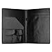 Padfolio Portfolio Binder, Faux Leather Folder, Resume Interview Legal Document Organizer, Letter Sized Writing Pad w/Business Card Holder, A4 Professional Folio for Office Conference (Black)