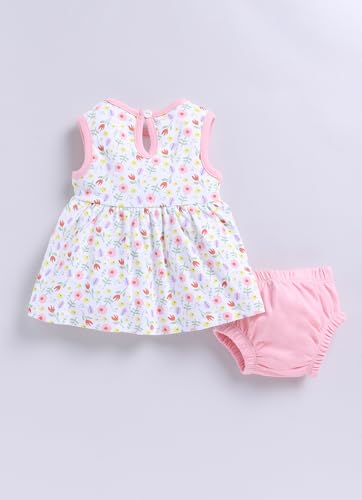 Image of Smart Baby Cotton Frock Set for Baby Girls - Soft Interlock Cotton