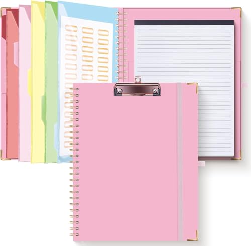 HAUTOCO Clipboard Folio with Refillable Notepad for Letter Size (11"