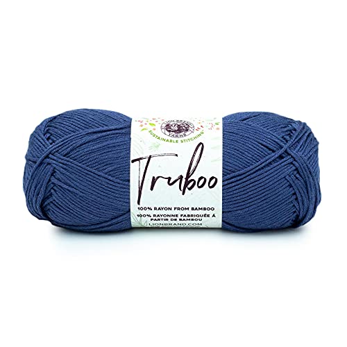 Image of Lion Brand Yarn Truboo Yarn, Navy, 1 Skein