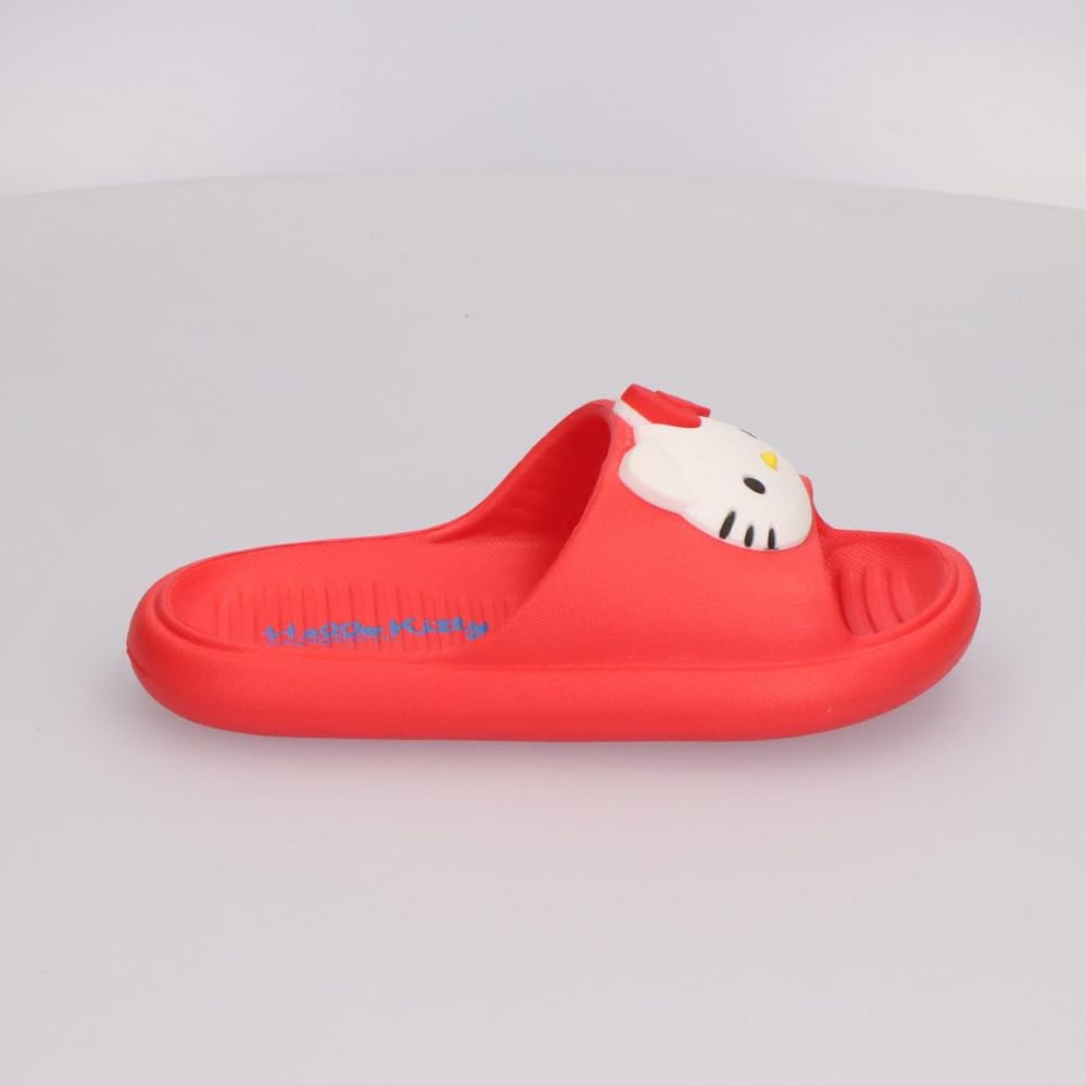 CARTOON Ciabatte Donna/Bambina Hello Kitty Rosse 100% EVA Leggere Antiscivolo Sandali Comodi Casa Mare Piscina Fascia con Logo Idea Regalo Kawaii