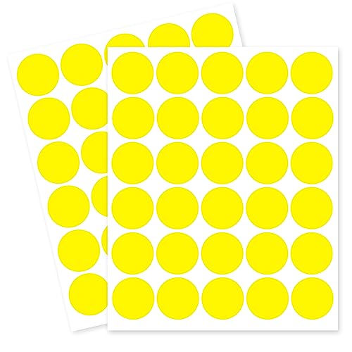 Yeachlaing 1 Inch Round Label Removable Color Code Dot Stickers,Garage Sale Sticker Price Tags Blank...