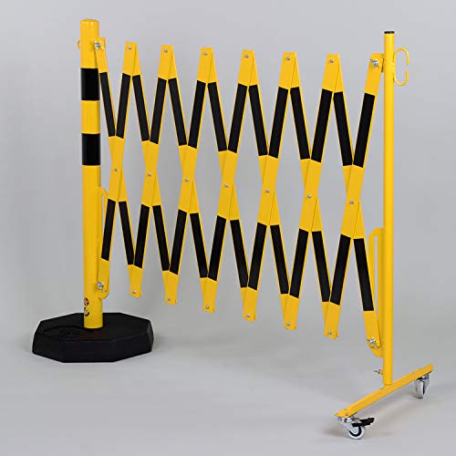Poste Con Barrera Extensible - Poste Con Barrera Con 2 Ruedas, Color: Amarillo/Negro, Longitud Max. 4000 Mm - Barrera De Seguridad, Barrera En Oferta Poste Con Barrera Extensible - Poste Con Barrera Con 2 Ruedas, Color: Amarillo/Negro, Longitud Max. 4000 Mm - Barrera De Seguridad, Barrera Extensible, Valla Móvil, Cercas Móvil De Delimitación