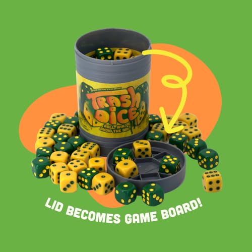 image for Big Discoveries Trash Dice - Fast-Paced Family Dice Game | Exciting 2-
