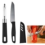 4 Piezas Pelador, Pelador de Patatas, pelador de Patatas y Verduras, acero inoxidable, Doble Filo, para verduras, zanahorias, pepinos y frutas