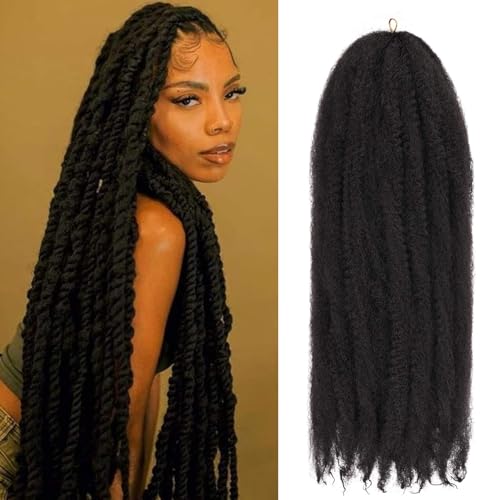 ZRQ Black Marley Hair 30 Inch 8 Packs