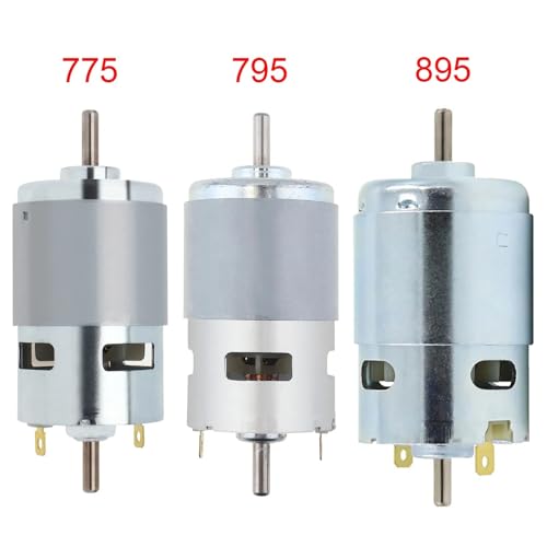 Moteur double roulement à billes 775 DC Motor 12V avec axe traversant double