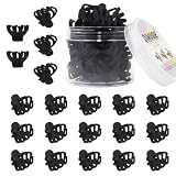 DIMUGE 20 Pcs Small Black Octopus Claw Clips 3cm Small Hair Clips Great for Women and Girls Thin to Thick Hair Pack Half Up Half Down, Bangs, Styling.