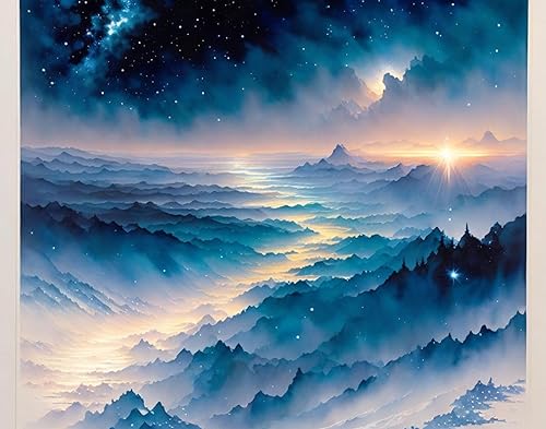 Affiches sur toile 58 x 90 cm paysage de montagne pour habiller un grand mur vide