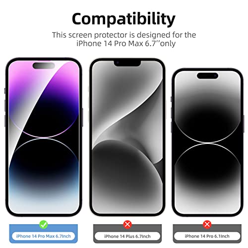 NEW'C Schutzfolie für iPhone 14 Pro Max für Panzerglas – Ansicht 2