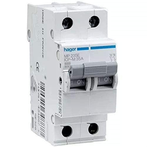Hager Serie mp-e – Magnetisches Schalter Bipolar 30 A Kurve ICP