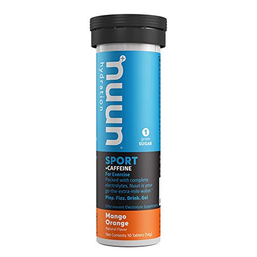 Nuun Sport + Caffeine: Mango Orange Electrolyte Tablets (3 Tubes Of 10 Tabs)33 #TOP1