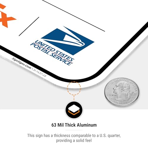 Image of Package Delivery Sign, Delivery Instructions Deliver All Package to Front Door Left Arrow Sign, 12x18 Inches, Rust Free .063 Aluminum, Fade Resistant, Made in USA