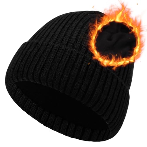 Oversize M/L/XL/XXL Merino Wool Beanie Hat for Men...