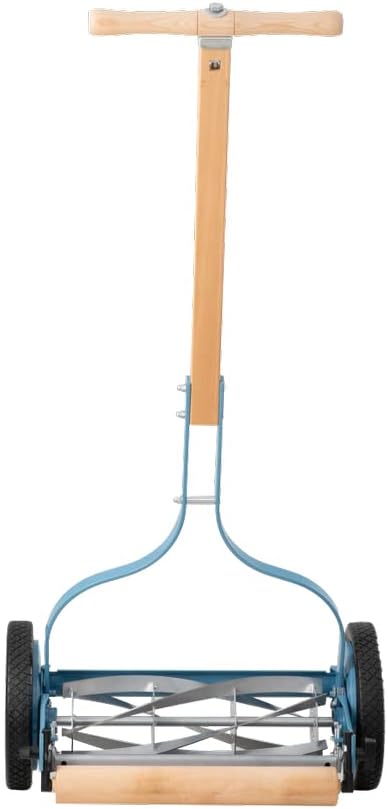 review American Lawn Mower Company 16-Inch 5-Blade Vintage Reel Lawn Mower, Blue (1895ALM)