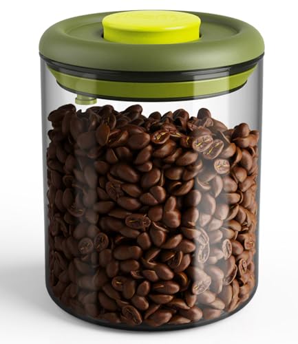 iKoffy Airtight Coffee Canister – One-Way CO₂ Valve, UV Protection,
