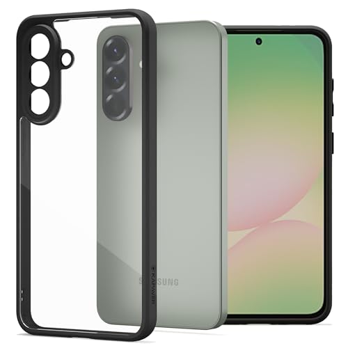 Image of KAPAVER Hybrid Series Back Cover Case Compatible with Samsung Galaxy A56 (PC+TPU) (Black)