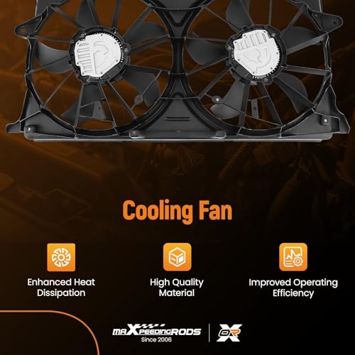 Image of maXpeedingrods 23123635 Cooling Fan Assembly for Chevy Silverado 1500 2014-2019, for GMC Sierra 1500 2014-2019, GM3115291 621-619