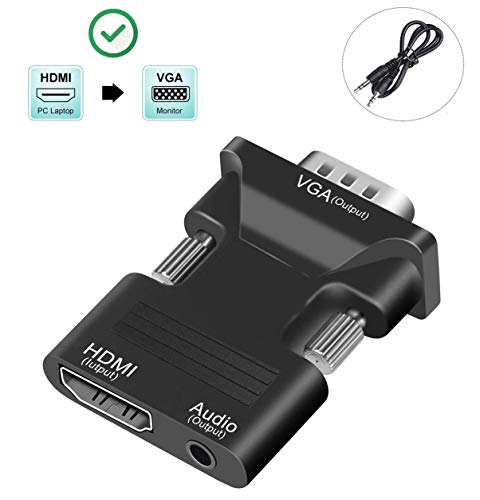 HDMI to VGA Adapter, HDMI to VGA Audio Output Cable Computer Set-top Box