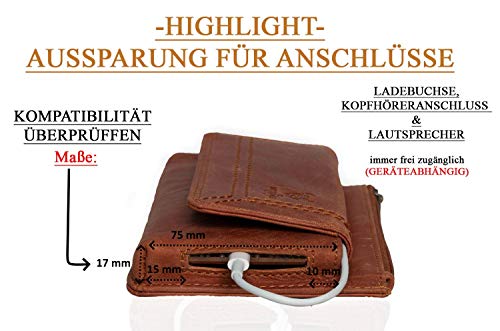 MATADOR Echt leren riemhoesje met klittenbandsluiting en YKK-ritsvak met RFID-bescherming voor kaarten, bankbiljetten en munten, telefoonhoes - Image 5