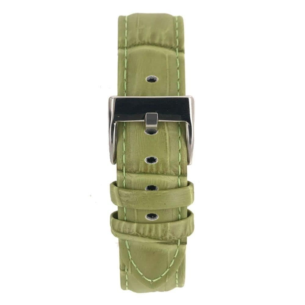 diloy Sportliches gepolstertes Uhrenarmband Rindsleder Krokoprägung quadratisch – Größen 14mm 16mm 18mm 20mm 22mm 24mm 26mm 28mm 30mm – Elegant und widerstandsfähig 368