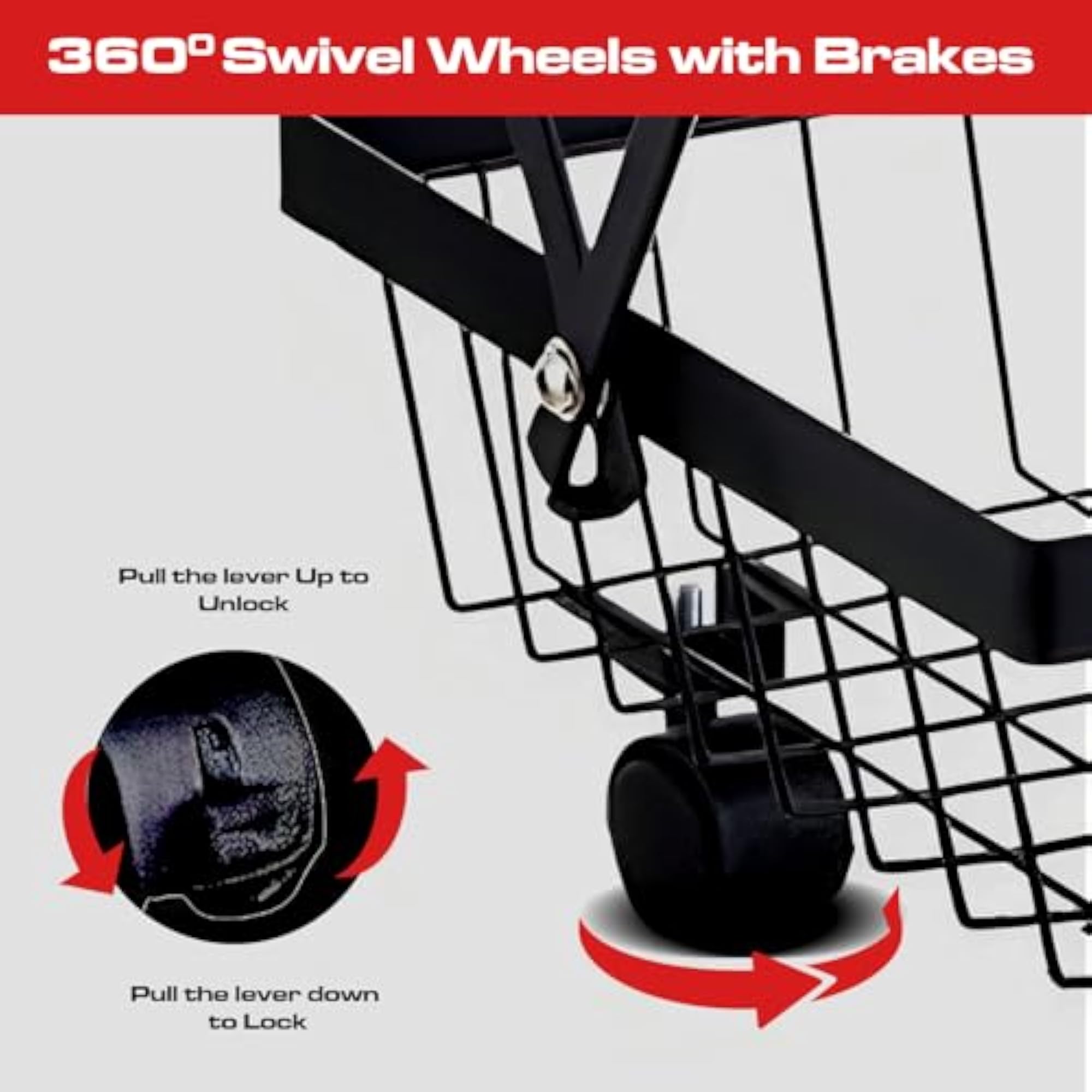 TS1040AM Foldable Kitchen Storage Rack with Wheels
