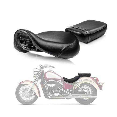 Siège deux places pour Shadow ACE VT750 selle passager arrière bicolore
