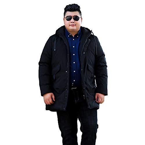 Plus size Men's Down Hoody Insulated Down Jacket Outdoor Jacket,Winter Warm Padded Puffer Coat Parka for Cold Weather, Camping 4XL