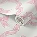 Peel & Stick Wallpaper Swatch - Pink Bow,Ribbon Trellis,Pastel Baby Pink,grandmillennial,Chinoiserie Custom Removable Wallpaper by Spoonflower