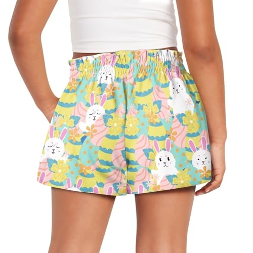 Xhuibop Girls Shorts Size 1-16 Years Old High Waisted Shorts for Kids 2 in 1 Shorts Comfortable Athletic Shorts with Pockets2