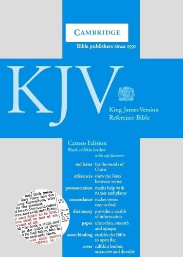 KJV Cameo Reference Edition with Concordance and Dictionary Black calfskin with zip RCD257Z