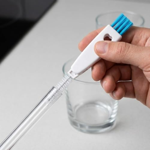 Image of 3 in 1 Cup Lid Gap Cleaning Brush Set, Multifunctional Bottle Cleaning Brush, Mutipurpose Tiny Silicone Cup Holder Cleaner, Home Kitchen Cleaning Tools (White)