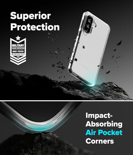 Image of Ringke Fusion for Samsung Galaxy A57 [Scratch Resistant Hard Back] Slim Transparent Protective Cover with Shockproof Case Back Cover - Matte Clear