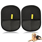 2 Stück Tierhaarentferner Handschuh,Pet Katzen Hair Remover Handschuhe,Antistatische Haustier Hunde Katzenhaare Fell Magnet Glove,Doppelseitige Fingerlos Zur Haustiere Fellmagnet Gloves für Grooming
