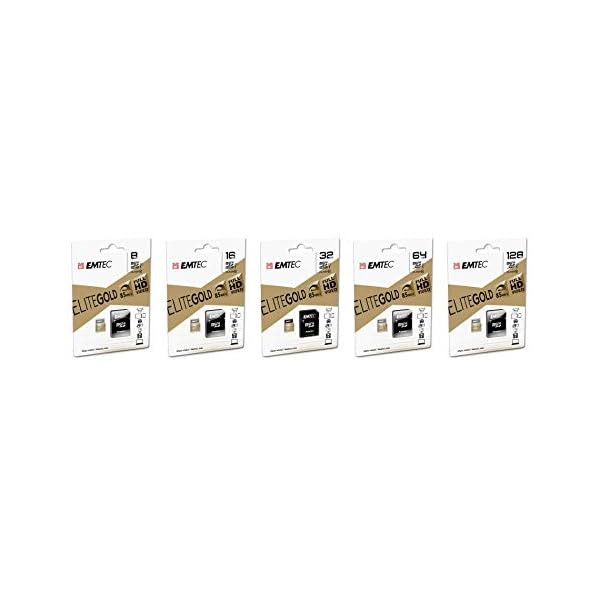 Emtec ECMSDM64GXC10 EliteGold 64GB microSDXC Speicherkarte - Highspeed, SD-Adapter UHS-I, U1, bis 85 MB/Sek – Bild 4