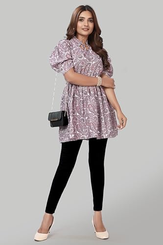 Image of Women Crepe Stylish Solid Trendy Tunic Tops Tops for Women