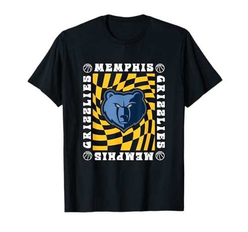 NBA Memphis Grizzlies Retro Checkerboard Wave T-Shirt